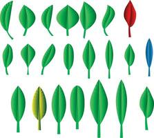 leafs röd grön blå vektor