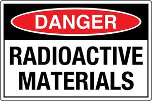 osha Sicherheit Zeichen Markierung Etikette Standards Achtung Warnung Vorsicht beachten radioaktiv Materialien vektor