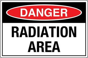 osha Sicherheit Zeichen Markierung Etikette Standards Achtung Warnung Vorsicht beachten Strahlung Bereich vektor