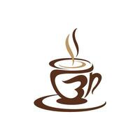 Kaffeetasse-Logo-Vorlage vektor