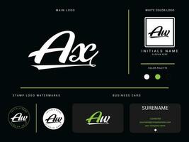 abstrakt Axt Logo Brief, Monogramm aw Axt bekleidung Luxus Mode Logo zum Kleidung Geschäft vektor