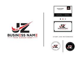 kreativ jz lyx borsta logotyp, ny brev jz företag logotyp för din varumärke vektor