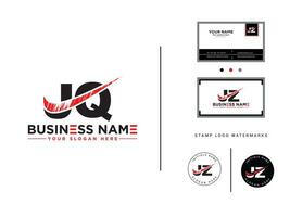 kreativ jq lyx borsta logotyp, ny brev jq företag logotyp för din varumärke vektor