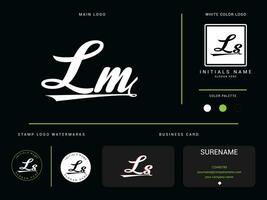 abstrakt lm Logo Marke, Fachmann ls lm bekleidung Luxus Brief Logo Symbol vektor