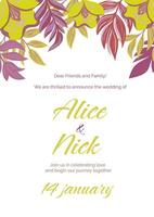 dekorativ mall kort med färgrik blommig element. ramar med blommor och löv, kan vara Begagnade som bröllop inbjudan, hälsning kort eller i några dekorativ design. vektor