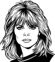 chrissy amphlett, divinyler illustration vektor