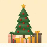 weihnachtsbaum mit geschenkboxen vektor