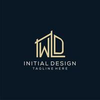 Initiale wd Logo, sauber und modern architektonisch und Konstruktion Logo Design vektor