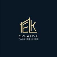 Initiale ek Logo, sauber und modern architektonisch und Konstruktion Logo Design vektor