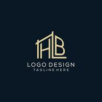 Initiale hb Logo, sauber und modern architektonisch und Konstruktion Logo Design vektor