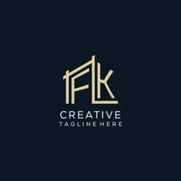 Initiale fk Logo, sauber und modern architektonisch und Konstruktion Logo Design vektor