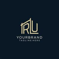 Initiale ru Logo, sauber und modern architektonisch und Konstruktion Logo Design vektor
