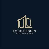 Initiale uo Logo, sauber und modern architektonisch und Konstruktion Logo Design vektor