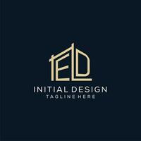 Initiale ed Logo, sauber und modern architektonisch und Konstruktion Logo Design vektor