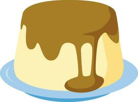 Pudding Vektor. Symbol. Pudding Logo Design. Pudding auf Platte. vektor