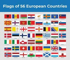 flaggor av 12 europeisk länder vektor