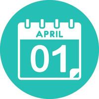 1 April Vektor Symbol