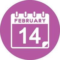 14 Februar Vektor Symbol