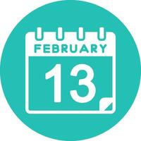 13 Februar Vektor Symbol