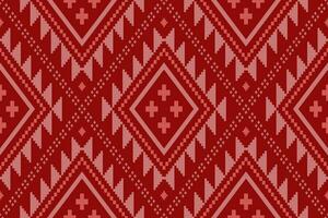 röd traditionell etnisk mönster paisley blomma ikat bakgrund abstrakt aztec afrikansk indonesiska indisk sömlös mönster för tyg skriva ut trasa klänning matta gardiner och sarong vektor