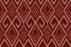 rot traditionell ethnisch Muster Paisley Blume Ikat Hintergrund abstrakt aztekisch afrikanisch indonesisch indisch nahtlos Muster zum Stoff drucken Stoff Kleid Teppich Vorhänge und Sarong vektor