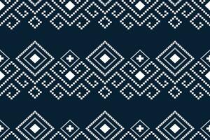 indigo Marin blå geometrisk traditionell etnisk mönster ikat sömlös mönster gräns abstrakt design för tyg skriva ut trasa klänning matta gardiner och sarong aztec afrikansk indisk indonesiska vektor