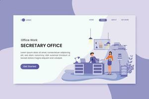 sekreterare kontor företag arbetstagare vektor