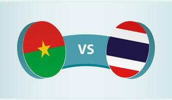 Burkina faso mot thailand, team sporter konkurrens begrepp. vektor