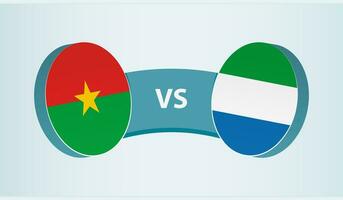 Burkina faso mot sierra leone, team sporter konkurrens begrepp. vektor