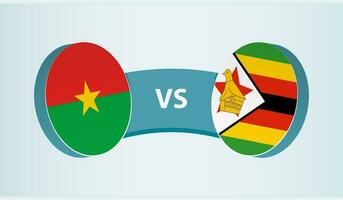 Burkina faso mot Zimbabwe, team sporter konkurrens begrepp. vektor