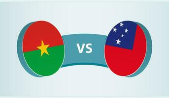 Burkina Faso gegen Samoa, Mannschaft Sport Wettbewerb Konzept. vektor