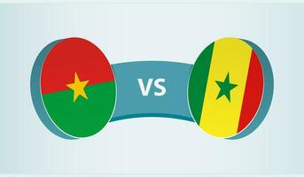 Burkina faso mot senegal, team sporter konkurrens begrepp. vektor