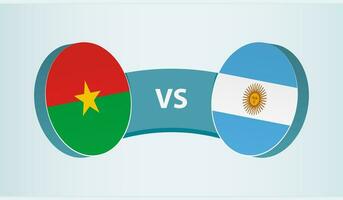 Burkina faso mot argentina, team sporter konkurrens begrepp. vektor