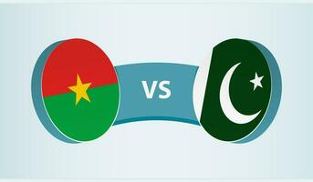 Burkina faso mot Pakistan, team sporter konkurrens begrepp. vektor