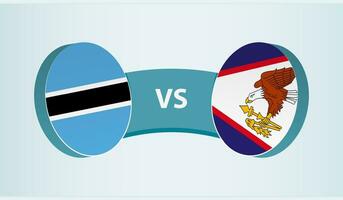 botswana mot amerikan samoa, team sporter konkurrens begrepp. vektor