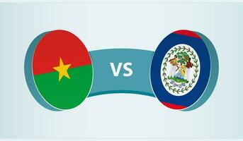 Burkina faso mot belize, team sporter konkurrens begrepp. vektor