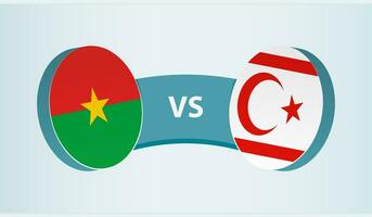 Burkina faso mot nordlig Cypern, team sporter konkurrens begrepp. vektor