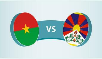 Burkina faso mot tibet, team sporter konkurrens begrepp. vektor