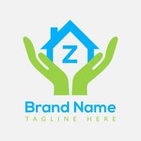 Zuhause Darlehen Logo auf Brief z Vorlage. Zuhause Darlehen auf z Brief, Initiale Zuhause Darlehen Zeichen Konzept Vorlage vektor