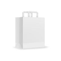 Papier Einkaufen Tasche mit Griffe Vektor Attrappe, Lehrmodell, Simulation