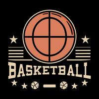 Basketball komisch Kinder Basketball Spieler retro Jahrgang Basketball T-Shirt Design vektor