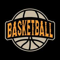 Basketball komisch Kinder Basketball Spieler retro Jahrgang Basketball T-Shirt Design vektor