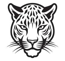 Tiger Gesicht Schnitt aus Silhouette, Tiger, oder Puma, brüllend Leopard Maskottchen schwarz und Weiß Vektor, Tiger Kopf Silhouette, T-Shirt Tiger tätowieren Design vektor
