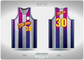 eps Jersey Sport Hemd Vektor.blau und Rosa Digital Muster Design, Illustration, Textil- Hintergrund zum Basketball Hemd Sport T-Shirt, Basketball Jersey Hemd vektor
