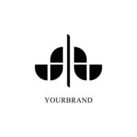 abstrakt Logo minimalistisch Design im schwarz zum Unternehmen Geschäft Symbol Geometrie Konzept vektor