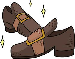 pilgrim sko klistermärken illustration för webb app, infographic etc vektor