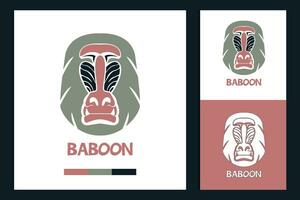 eleganta och modern babian logotyp vektor