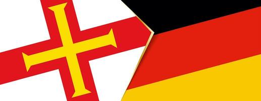 guernsey och Tyskland flaggor, två vektor flaggor.