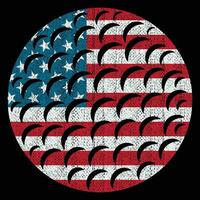 golf patriotisk golf älskare amerikan flagga fars dag t-shirt vektor
