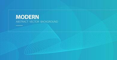 Blau abstrakt modern Hintergrund mit wellig Linien Vektor Banner, elegant Welle Hintergrund Poster oder Flyer mit Licht und Technologie Streifen, Kurve Energie Flüssigkeit Gradient Dekoration Vorlage Design Bild